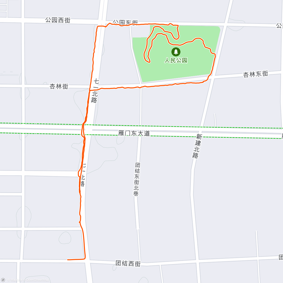 Map of the activity, Afternoon Hike