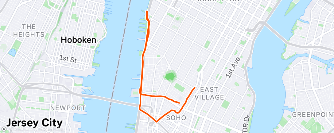 Map of the activity, Morning Run