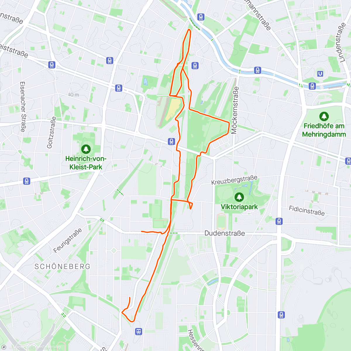 Mappa dell'attività Lauf am Abend