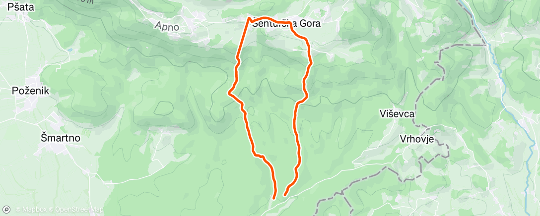 Map of the activity, Morning Hike
