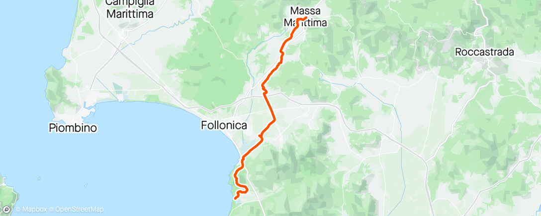 Map of the activity, Massa Marritima ➡️ Punta Ala