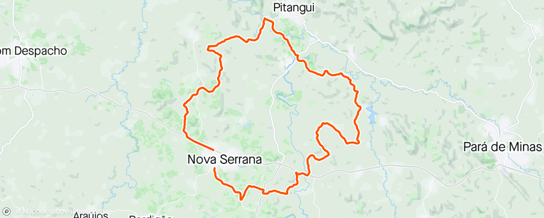 Map of the activity, Pedalada de bicicleta elétrica matinal