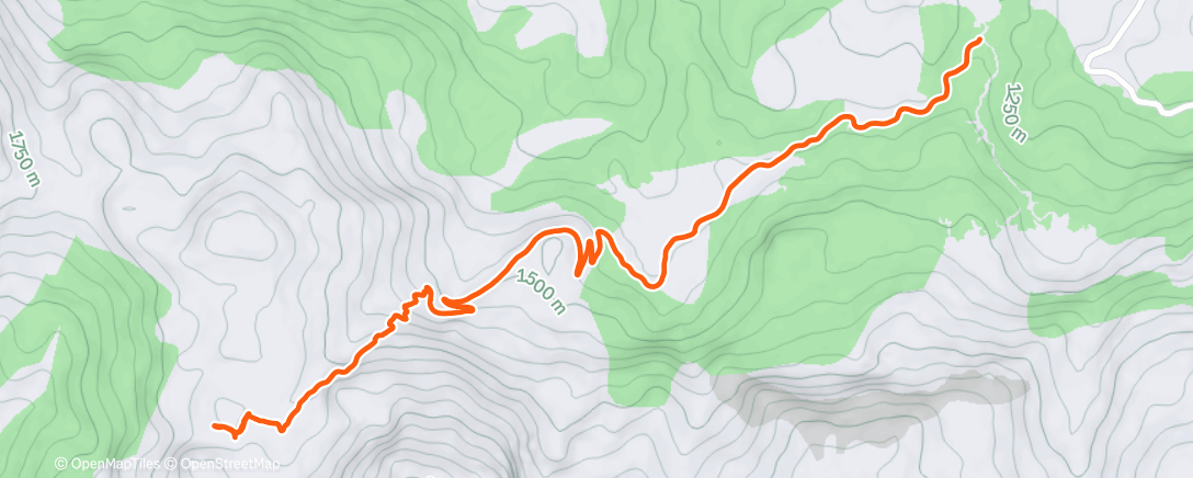Map of the activity, Giona Hike Day 1