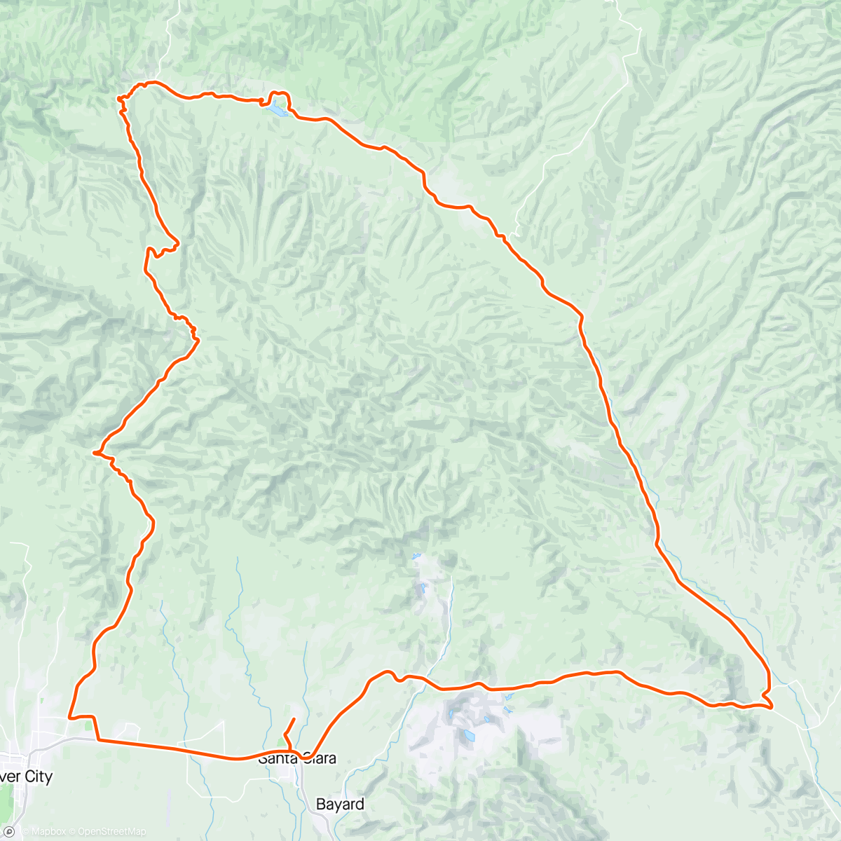Map of the activity, Tour of the Gila Stage 2: Inner Loop RR