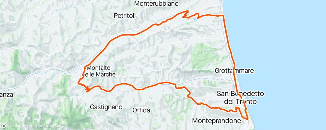 Karte der Aktivität „Gran fondo San Benedetto
 11* classificato 
Tutta in fuga dall inizio 😵
2* toto 
5*ciavatta”