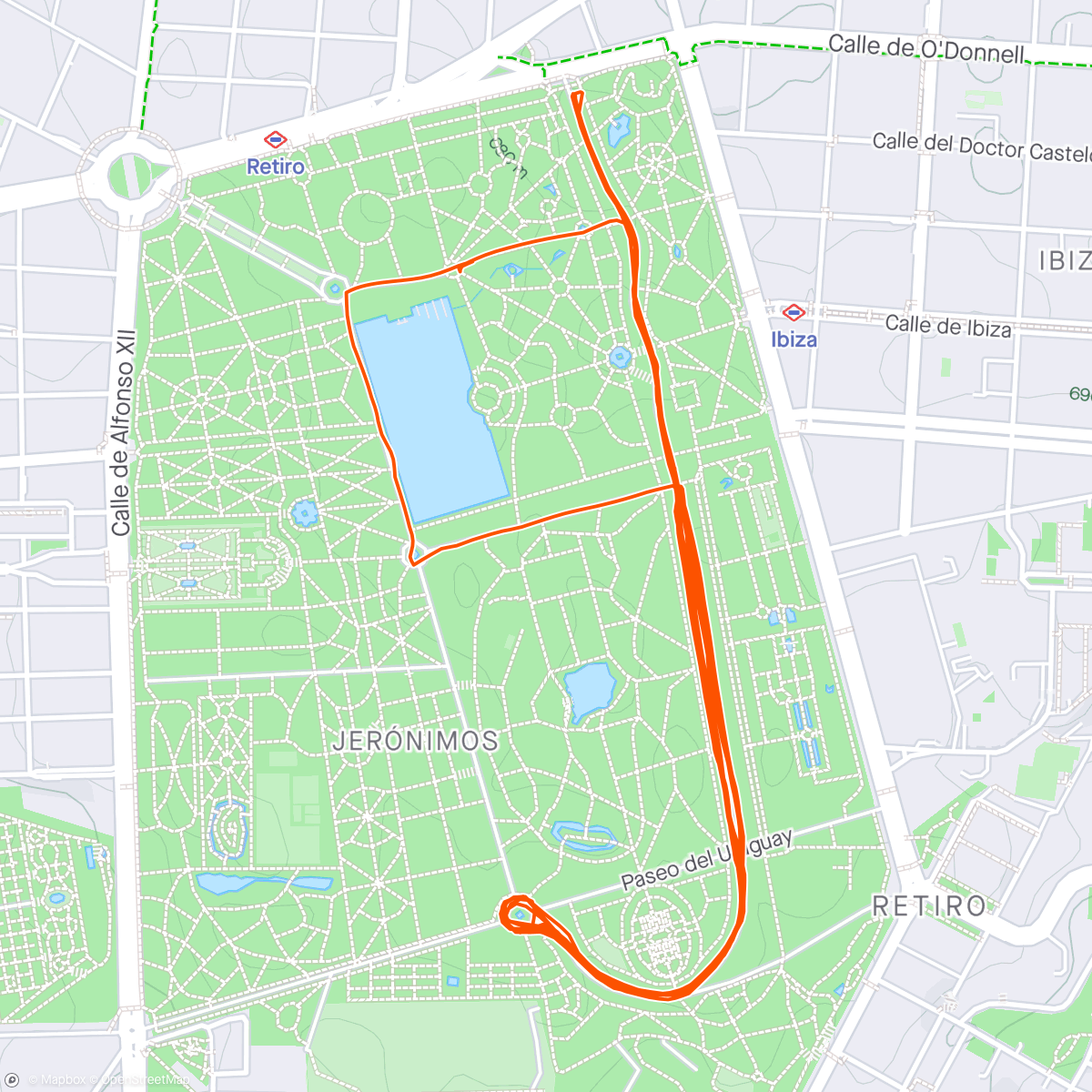 Map of the activity, Patinando
