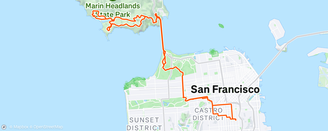 Map of the activity, Afternoon Ride