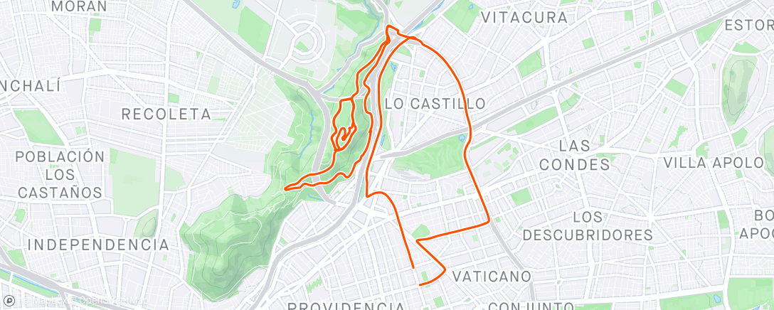 Map of the activity, Pololeando ♥️