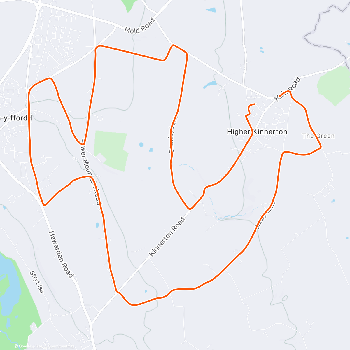 Map of the activity, Evening Run