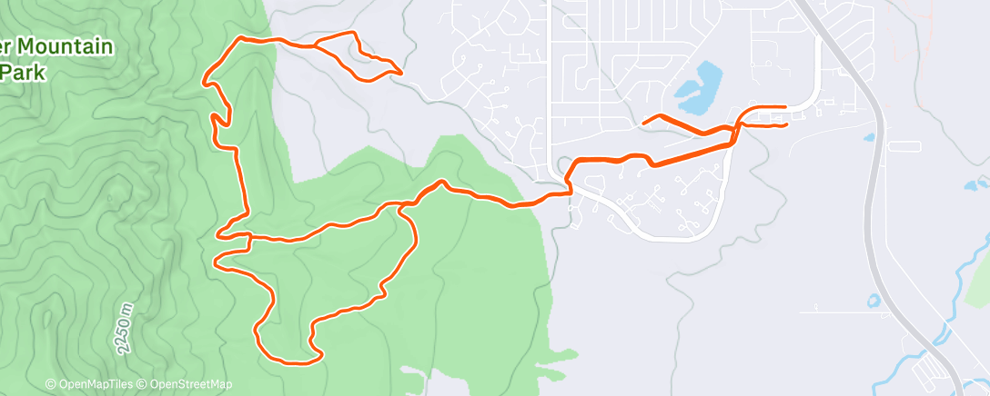 Peta aktivitas, Morning Trail Run