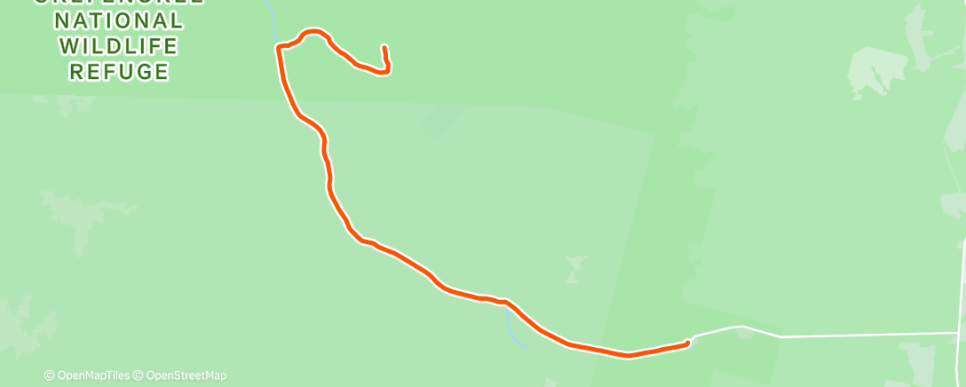 Map of the activity, Morning Canoe