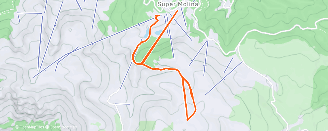 Map of the activity, Esquí de montaña matutino