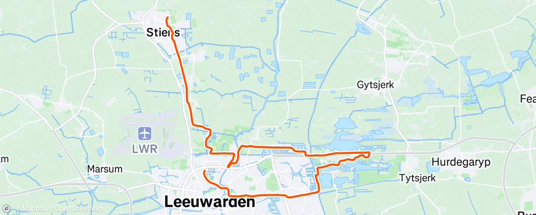 Map of the activity, Avondloop