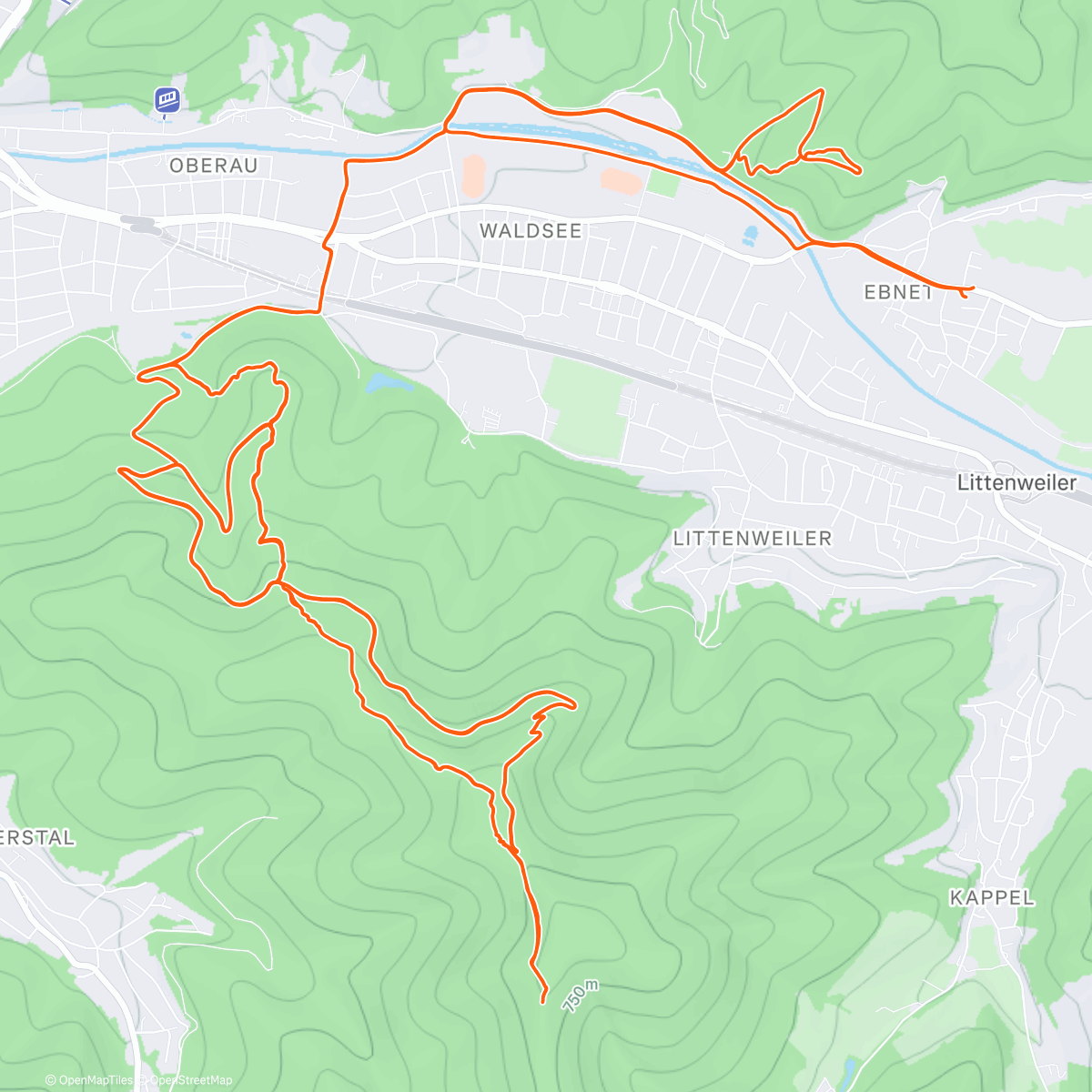 Map of the activity, Abartiger Schnitt