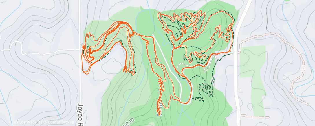 Map of the activity, Lunch Mountain Bike Ride