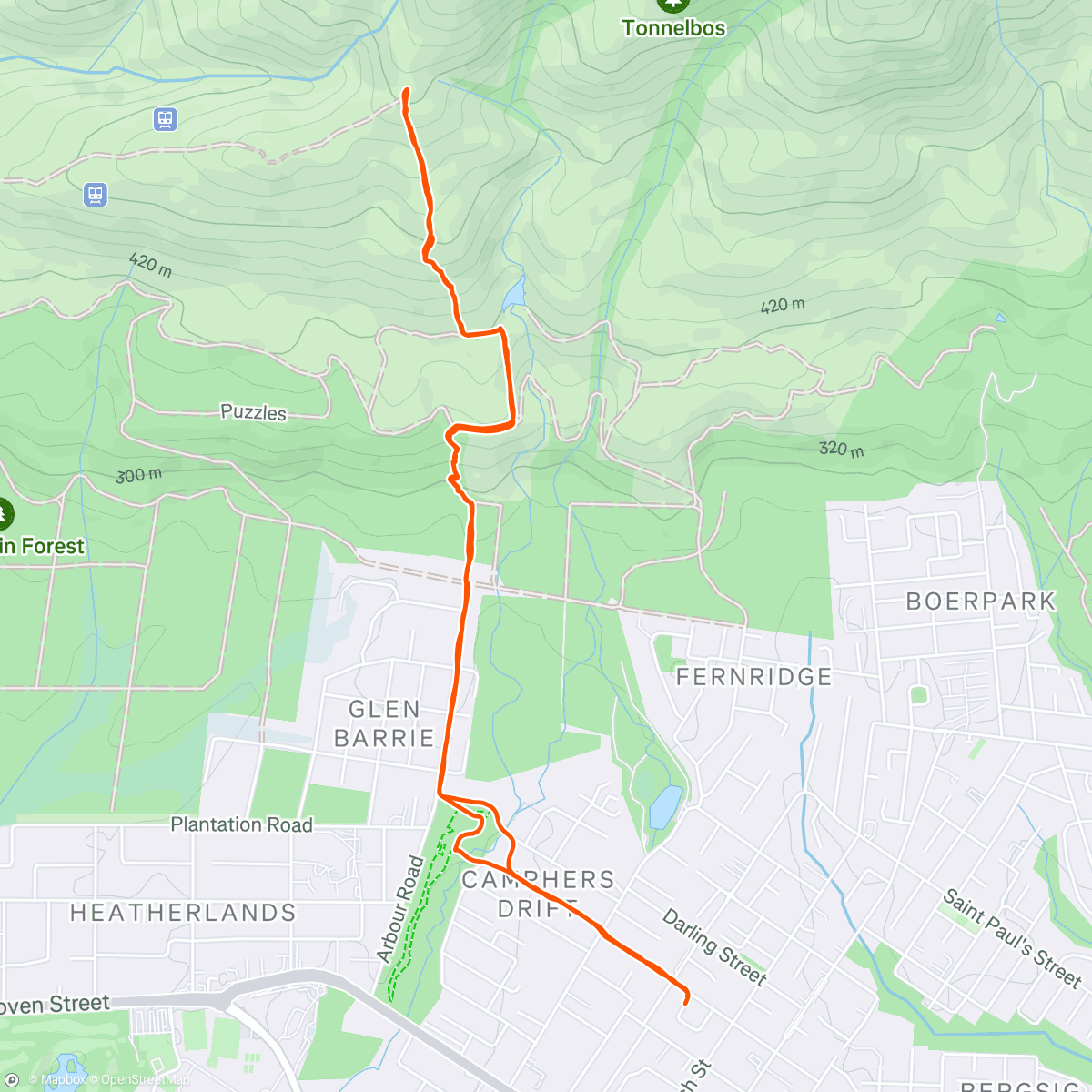 Mappa dell'attività Kruis hike