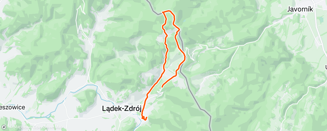 Map of the activity, Lunch Hike