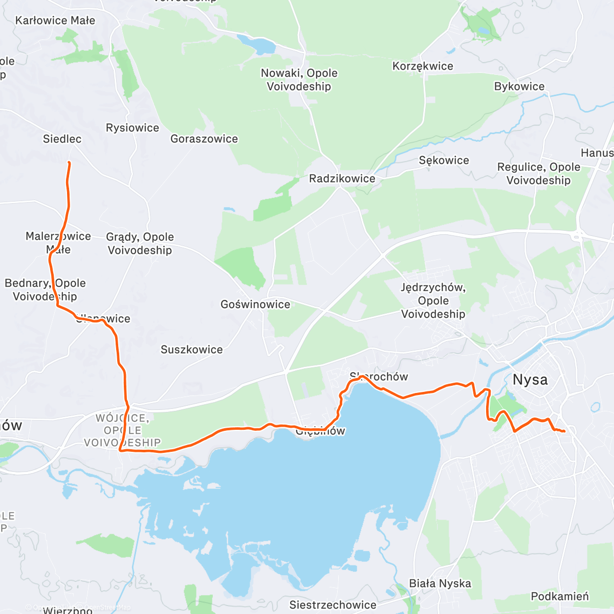 Map of the activity, Lunch Ride