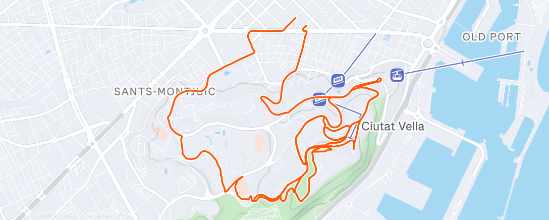 Карта физической активности (Busy days in Montjuic !)