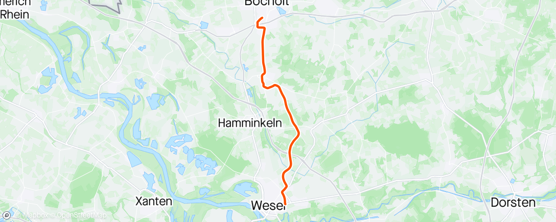 Map of the activity, Gravel-Fahrt am Morgen