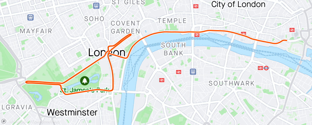 アクティビティ「Zwift - Race: Stage 3: Bag That Badge - London Classique Reverse (C) on Classique Reverse in London」の地図