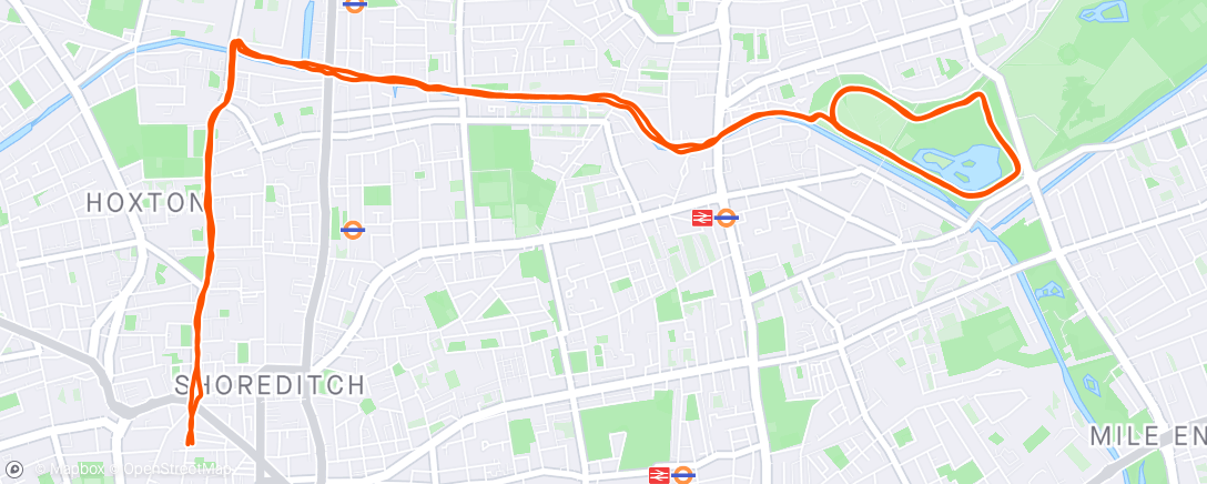 Mapa de la actividad, SOAR Running: Highway to Hackney [Week 06]  🏃‍♂️