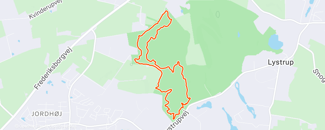 Map of the activity, Lunch Trail Run