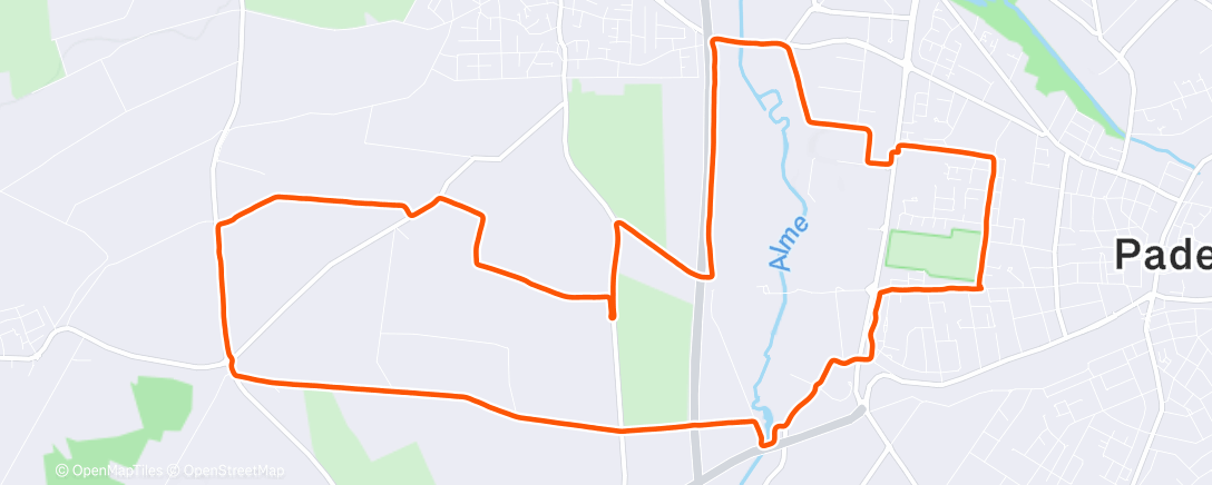 Map of the activity, Night Run