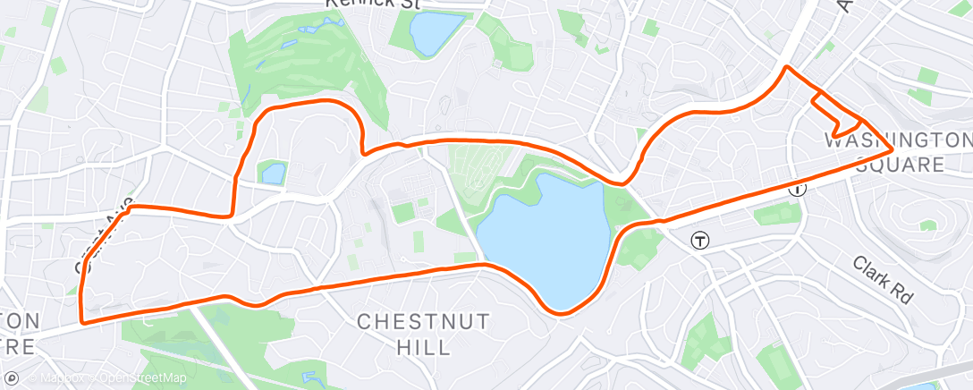 Map of the activity, Evening Run