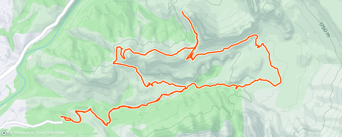 Map of the activity, Hangover MTB