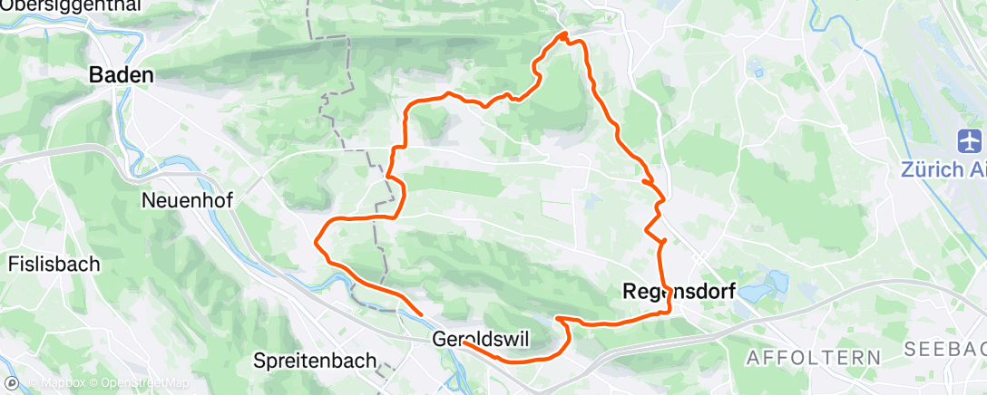 Map of the activity, Afternoon Ride