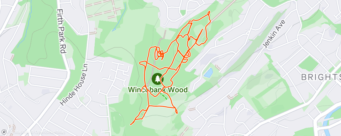 Map of the activity, SYO Orienteering Club Night @ Wincobank Wood