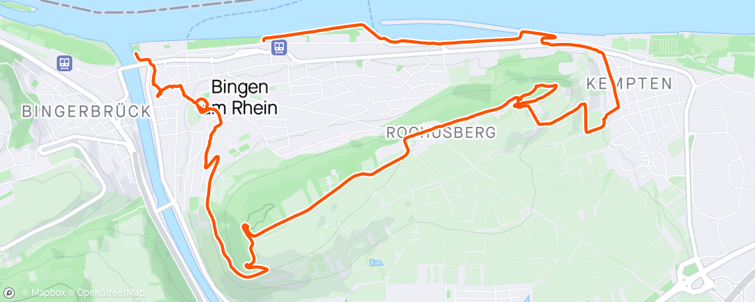Map of the activity, Bingen am Rhein Wandern