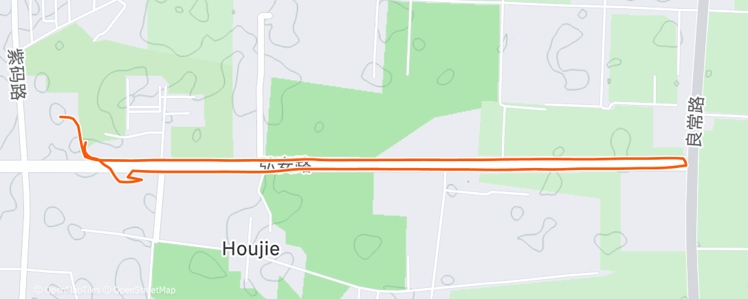 Map of the activity, Negative Splits Weekend Run