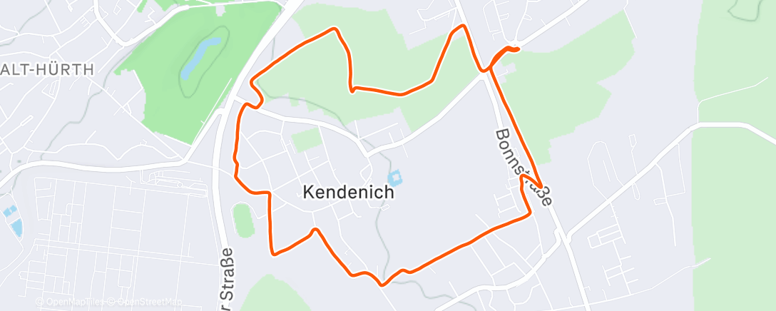 Map of the activity, Flotter Lauf