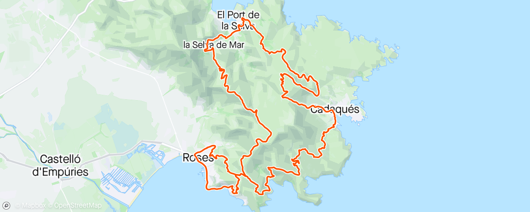 Map of the activity, Roses marató cap de creus general P54 ✊🏻🥵