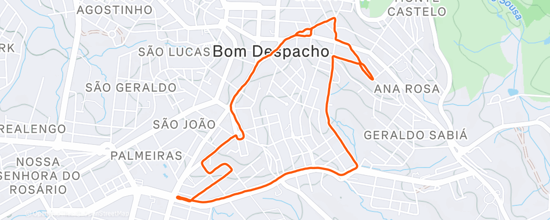 Карта физической активности (Segunda-feira)