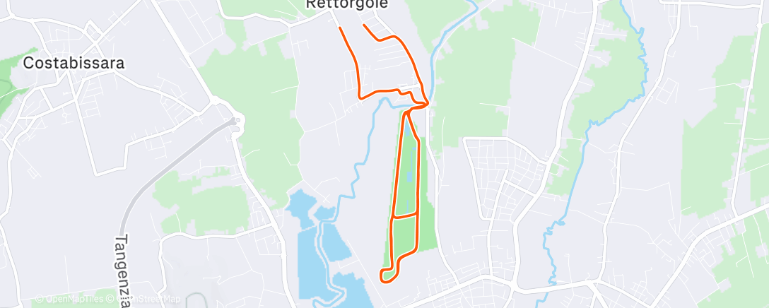 Map of the activity, Parco della pace rip.