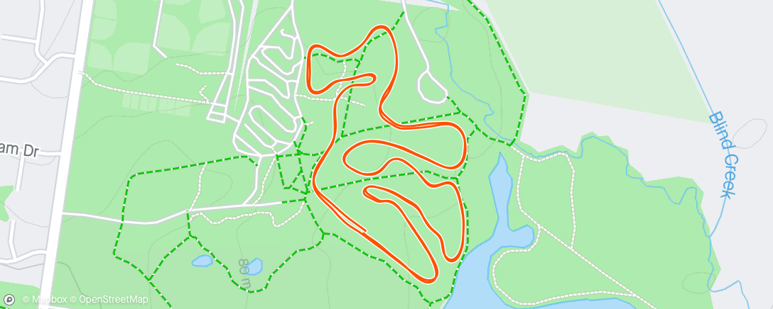 Map of the activity, XCR Jells Park Relay 2024