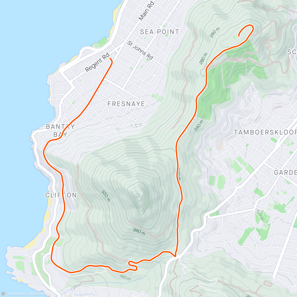 Kaart van de activiteit “BKOOL - Cape Town - Sea Point 2 Signal Hill”