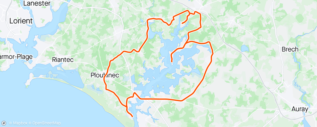 Map of the activity, Petit tour de la RIA d’Étel ❤️
