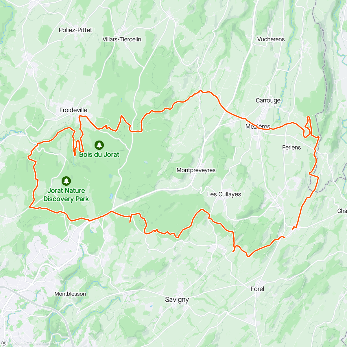 Map of the activity, Strade Bianche aux Chalet-a-Gobet ride