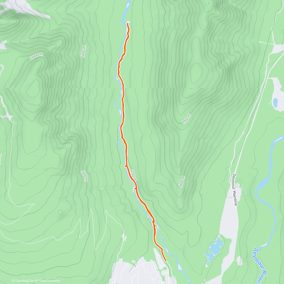 Map of the activity, No Bears by the creek