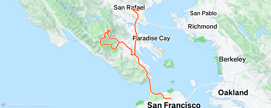 Map of the activity, Afternoon Hike