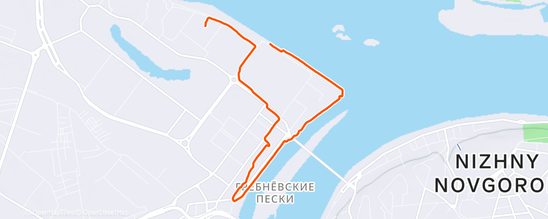 Map of the activity, Дневной забег