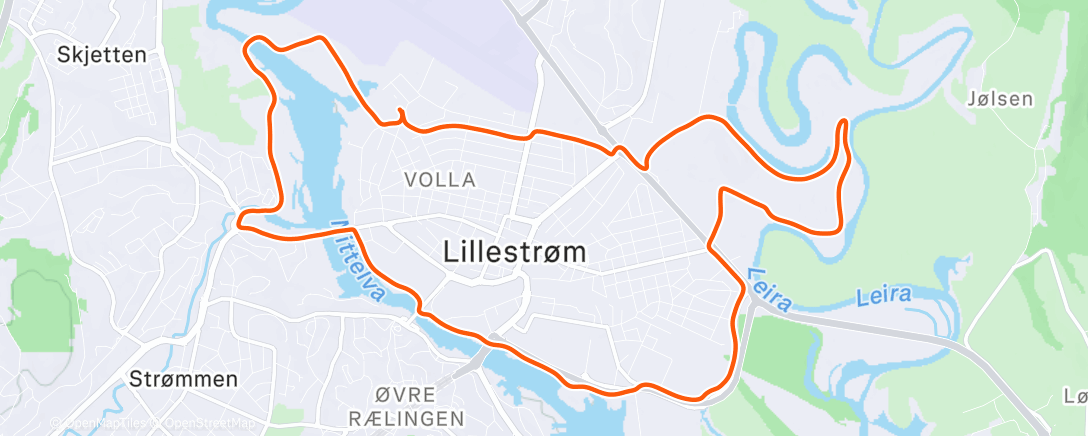 Map of the activity, Lunch Run