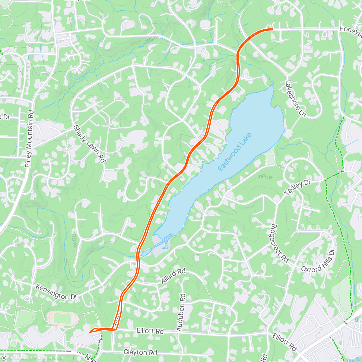 Map of the activity, Bike bus home