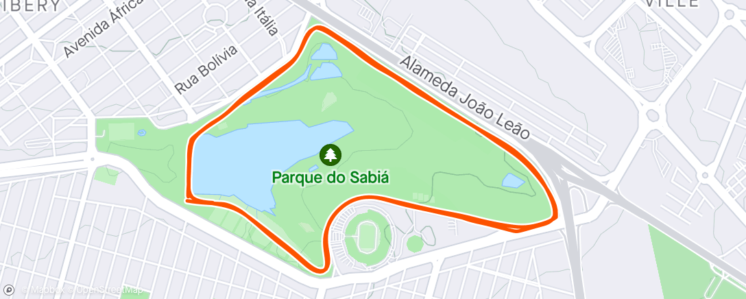 Map of the activity, Evening Run