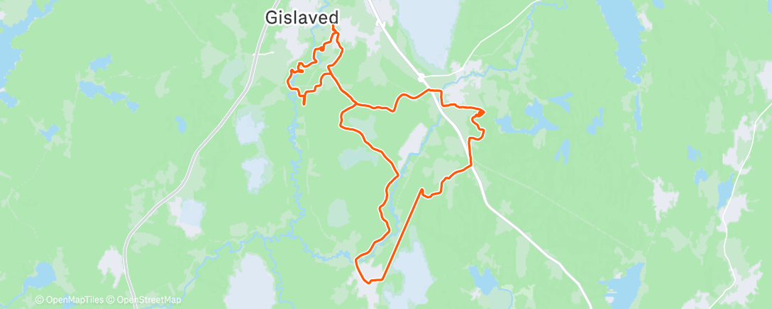 Map of the activity, Lunch Mountain Bike Ride