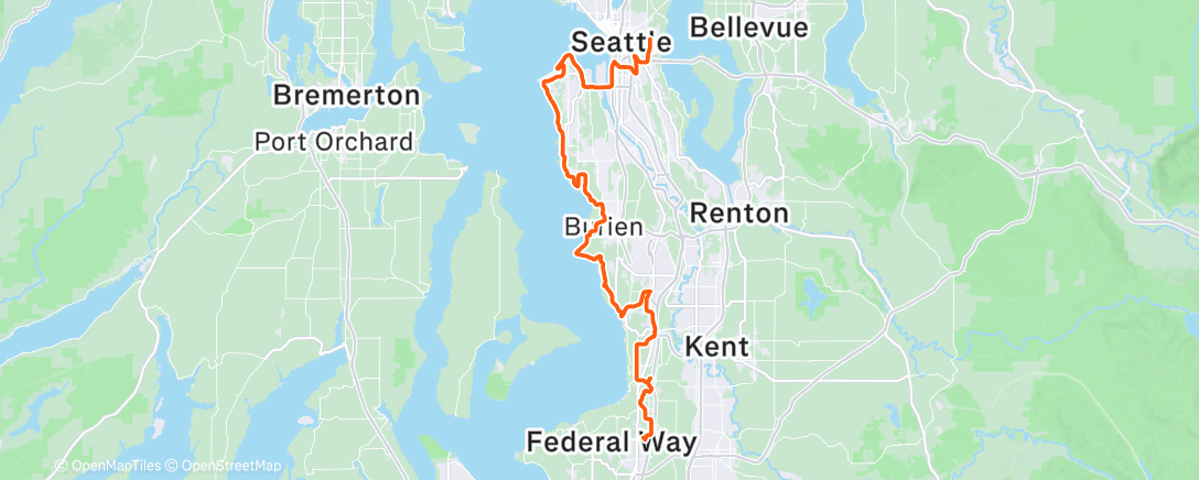Map of the activity, Breezy Ride